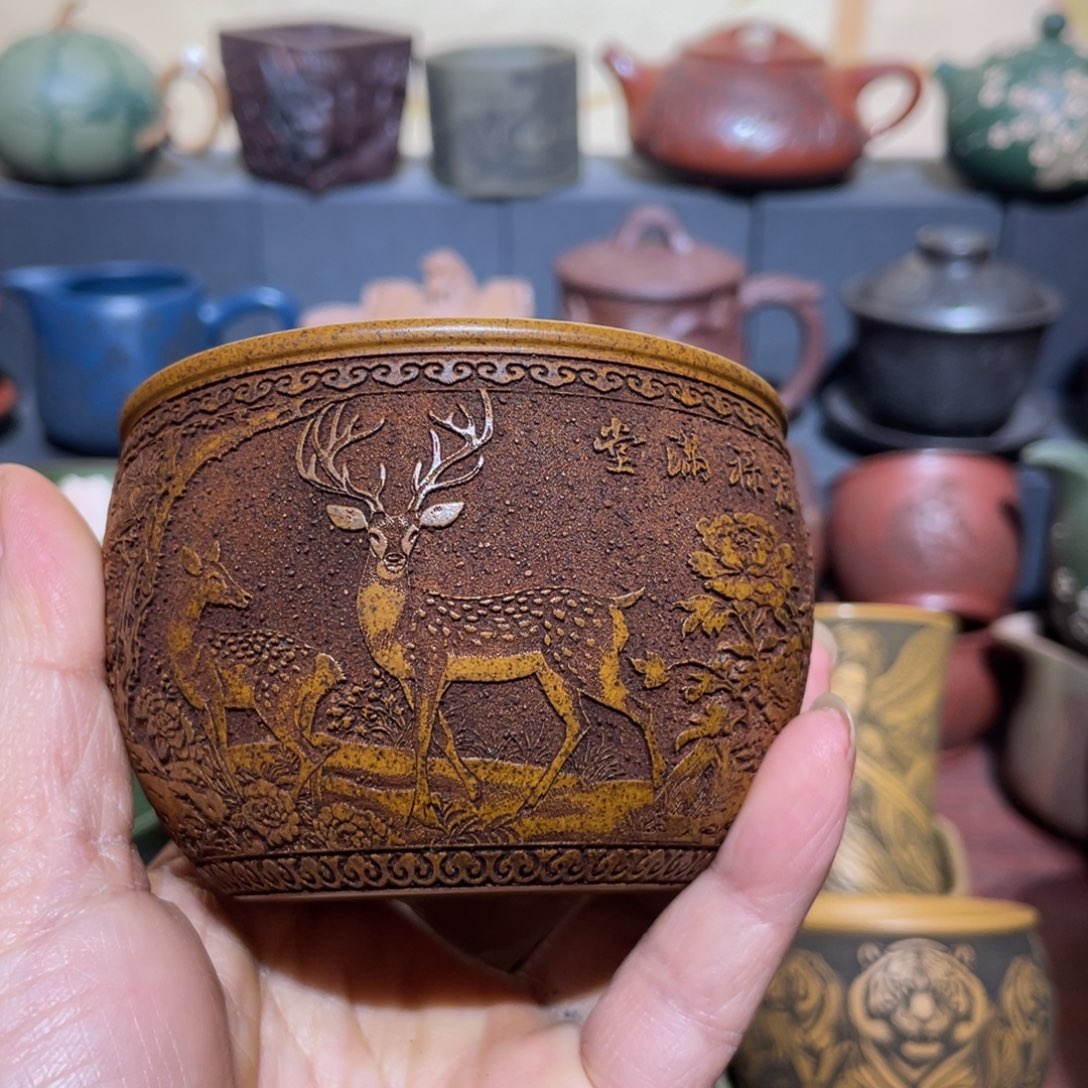 原矿紫砂手工主人杯