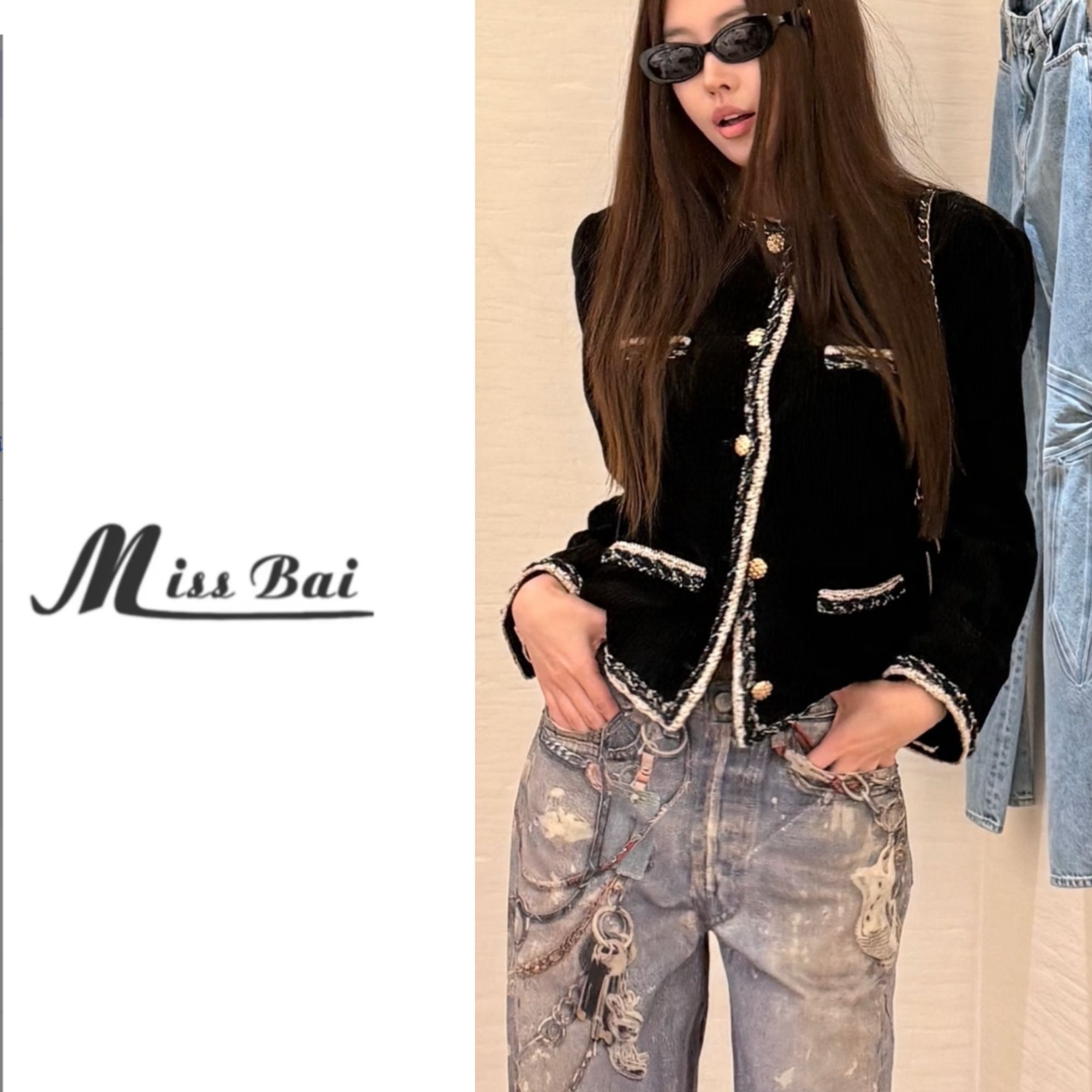 【白小姐推荐】香➕尔25KJennie同款灯芯绒外套093