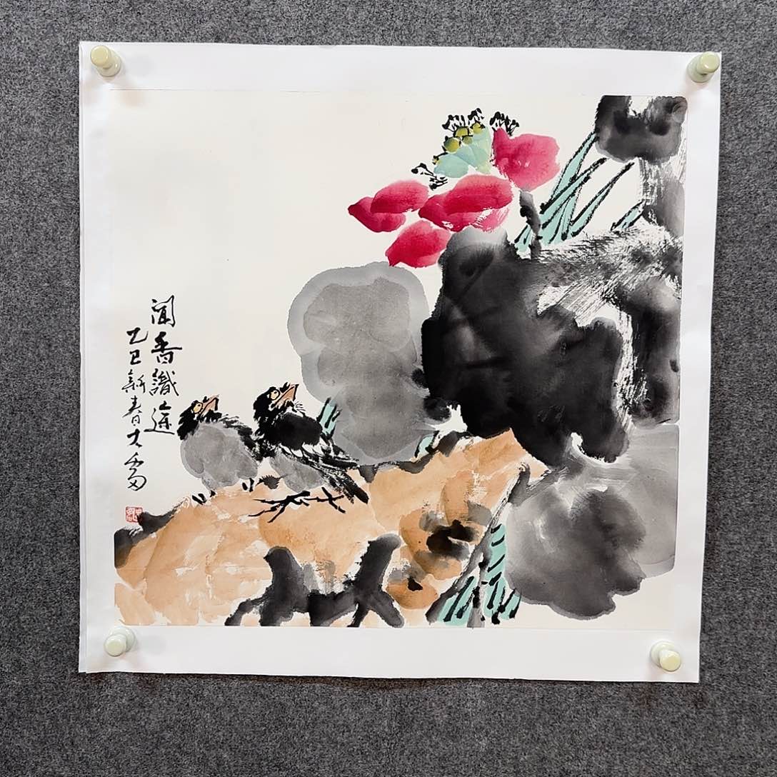 国画大雷老师手绘作品