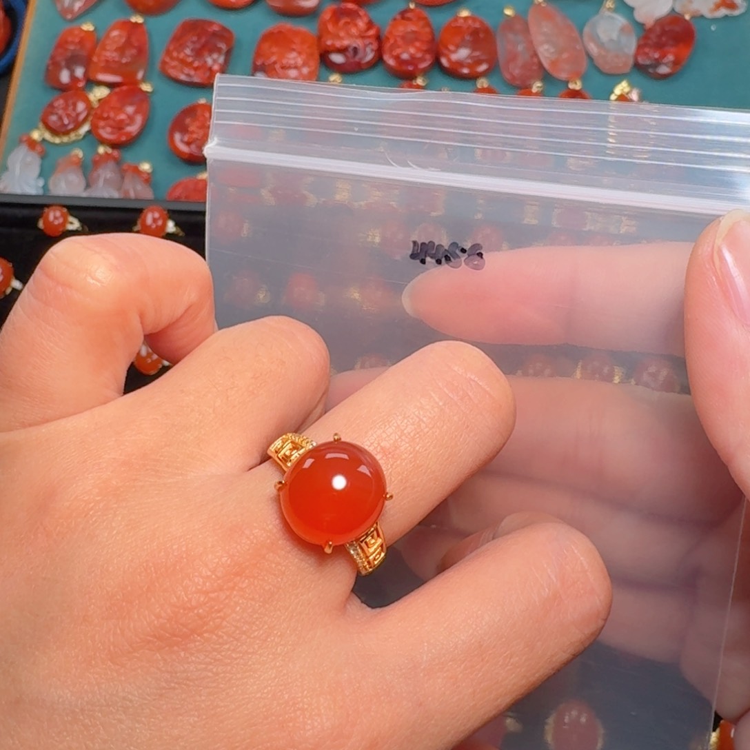 南红玛瑙南红银S925镶嵌