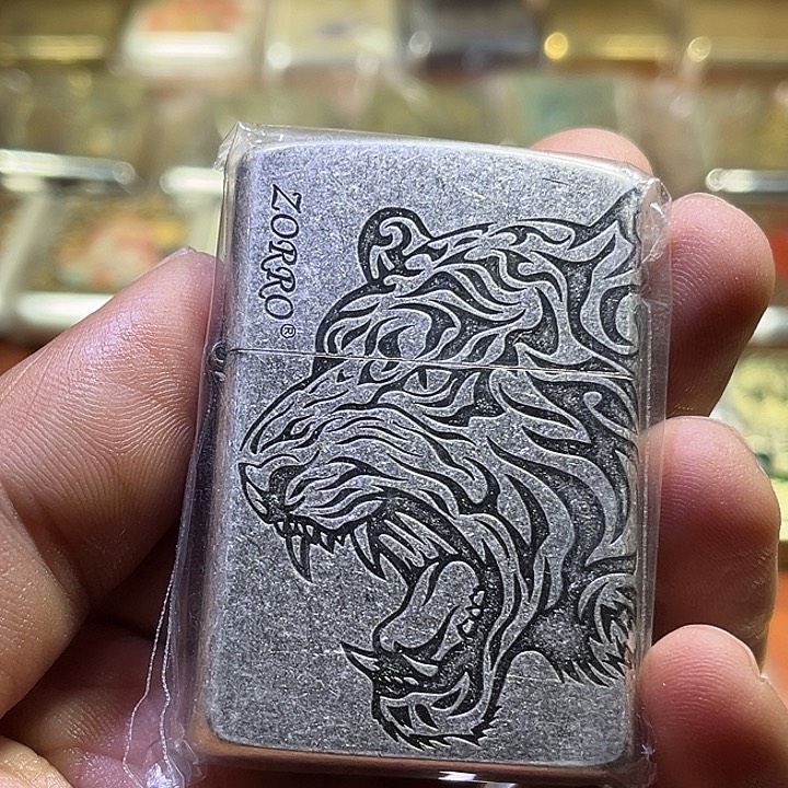 纯铜古银生肖虎-6799
