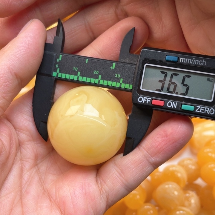 蜜蜡裸石未镶嵌B***y蜜蜡转运珠