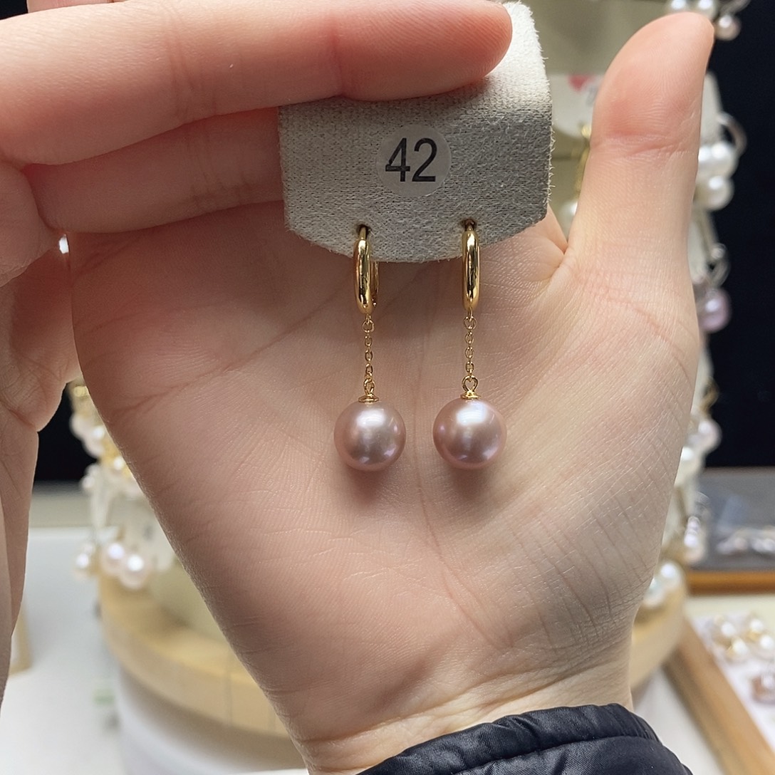淡水珍珠耳饰银S925镶嵌