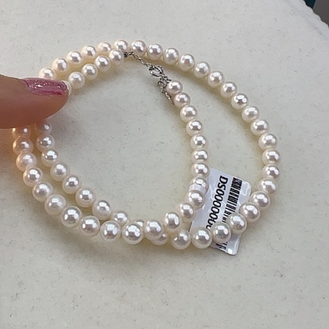 淡水珍珠颈饰银S925镶嵌➕6.7