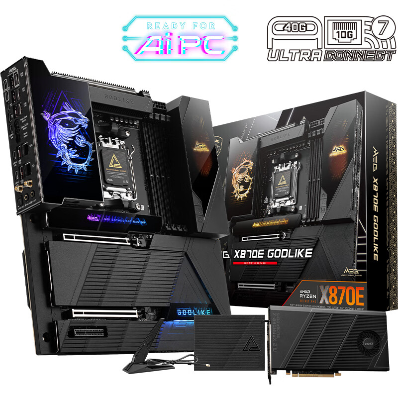 微星MEG X870E GODLIKE 超神主板 支持CPU 7800x3D 9800x3D AM5