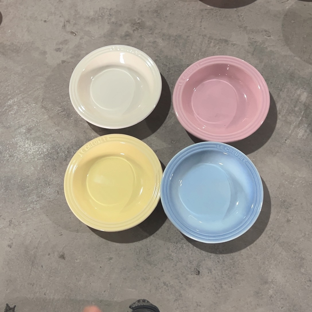 陶瓷 小餐前 淡黄 奶白 马卡龙粉 天蓝色