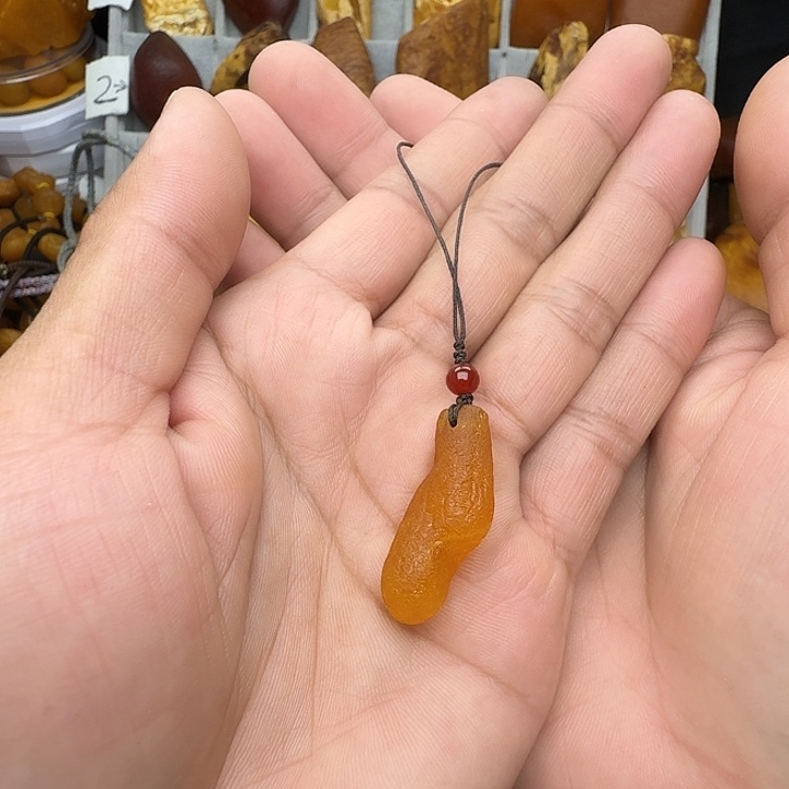 蜜蜡未镶嵌裸石天然蜜蜡手机吊坠