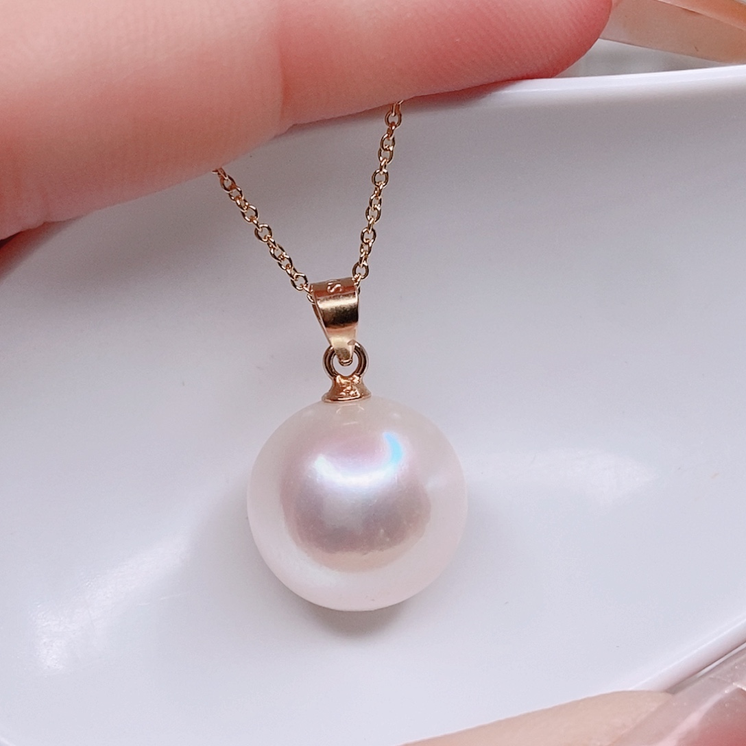 淡水珍珠银S925镶嵌吊坠(不含链)