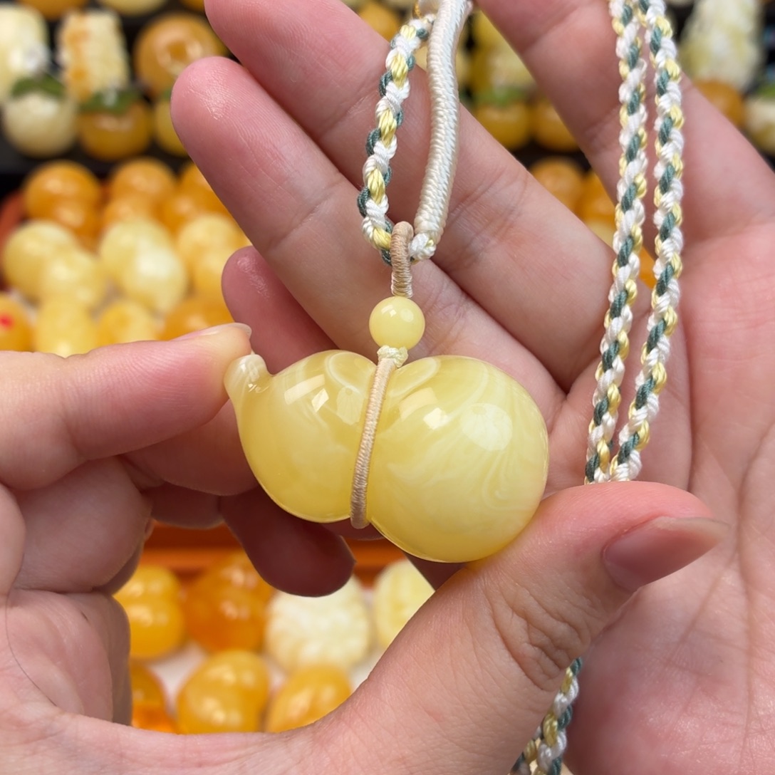 蜜蜡未镶嵌毛衣链 