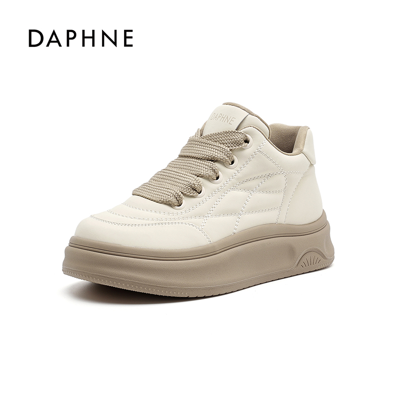 Daphne/达芙妮女鞋2025新款高帮鞋厚底增高时尚百搭休闲舒适潮鞋