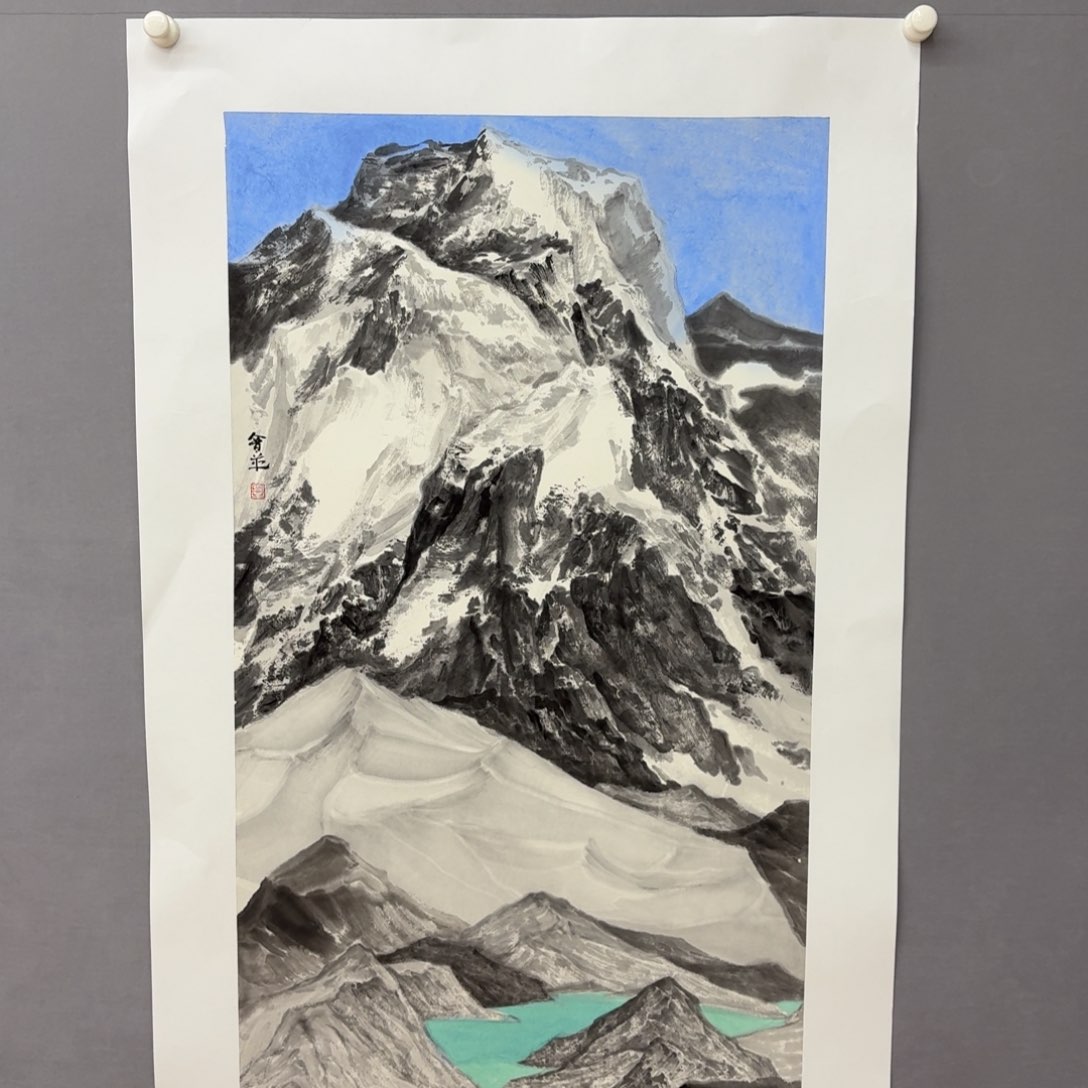 国画艺术家真人手绘