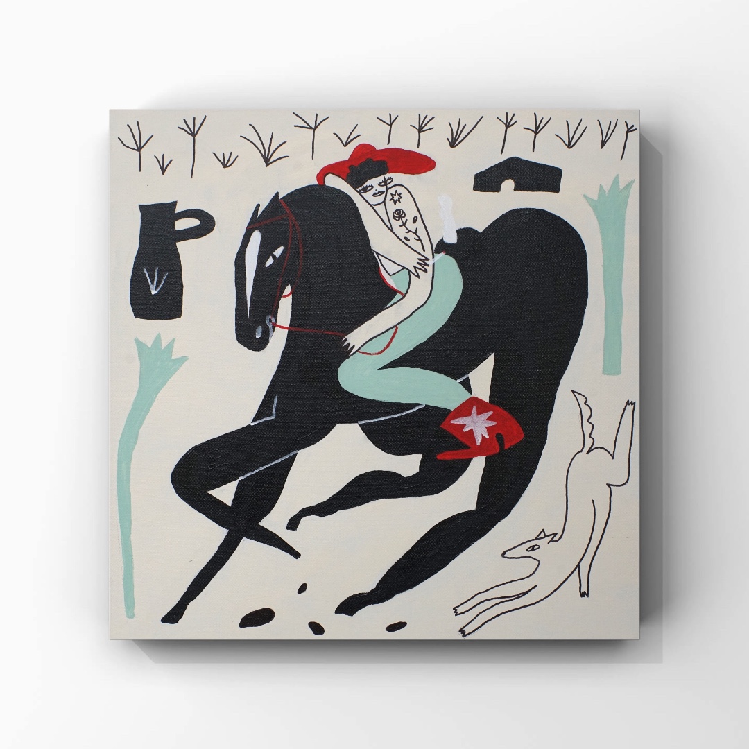 【中古风系列】手绘挂画 “50*50” No.619玄关客厅纯手绘装饰