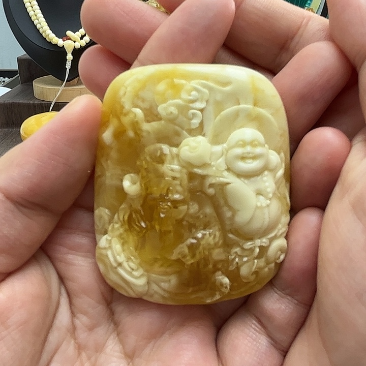 琥珀裸石未镶嵌财富一生30.53