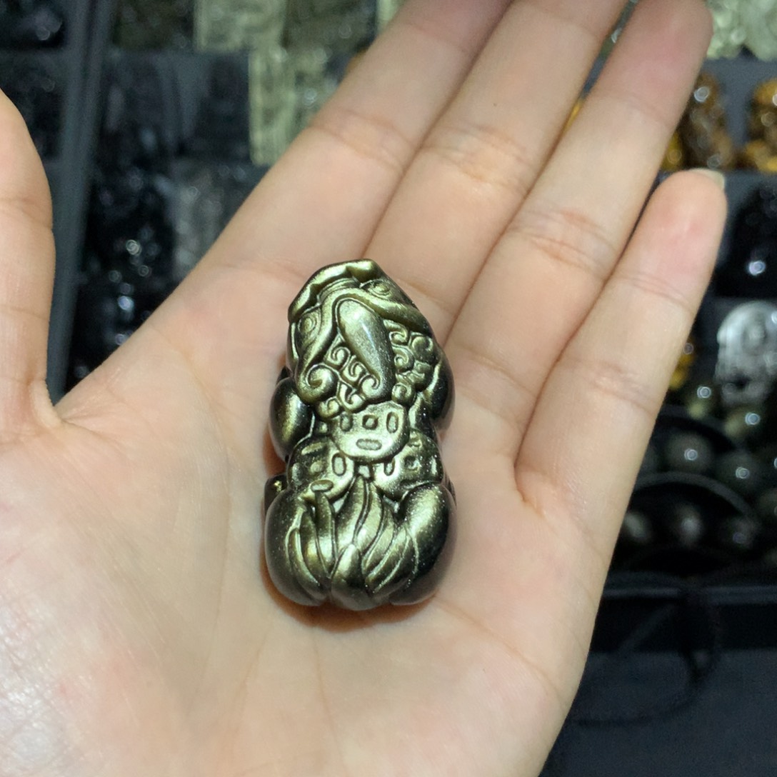 未镶嵌黑曜岩吊坠(赠链)悟*