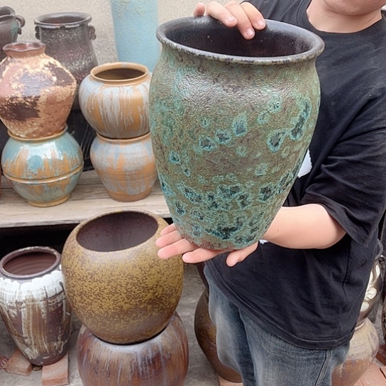 紫砂花盆高度28口径20