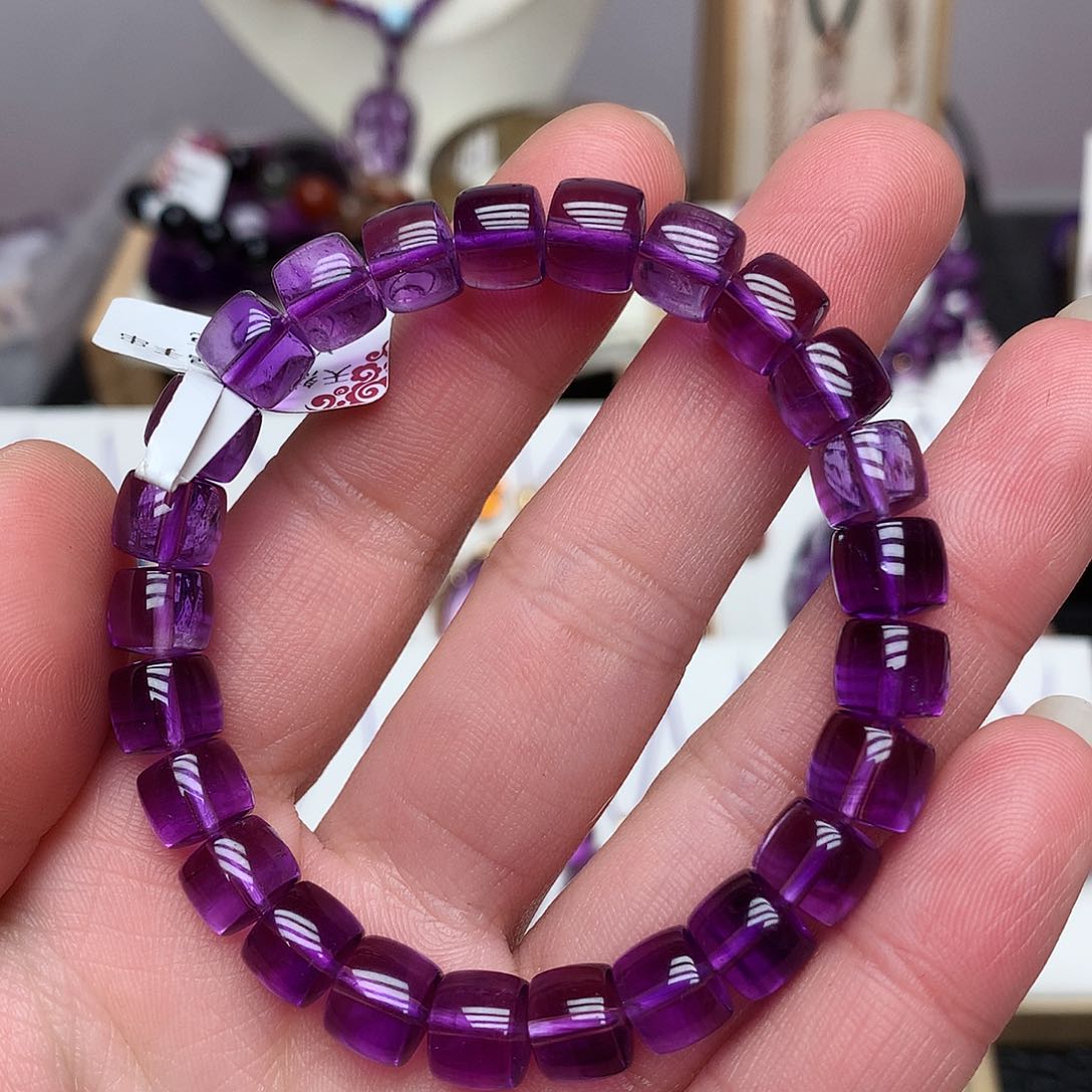 紫晶老型手串未镶嵌