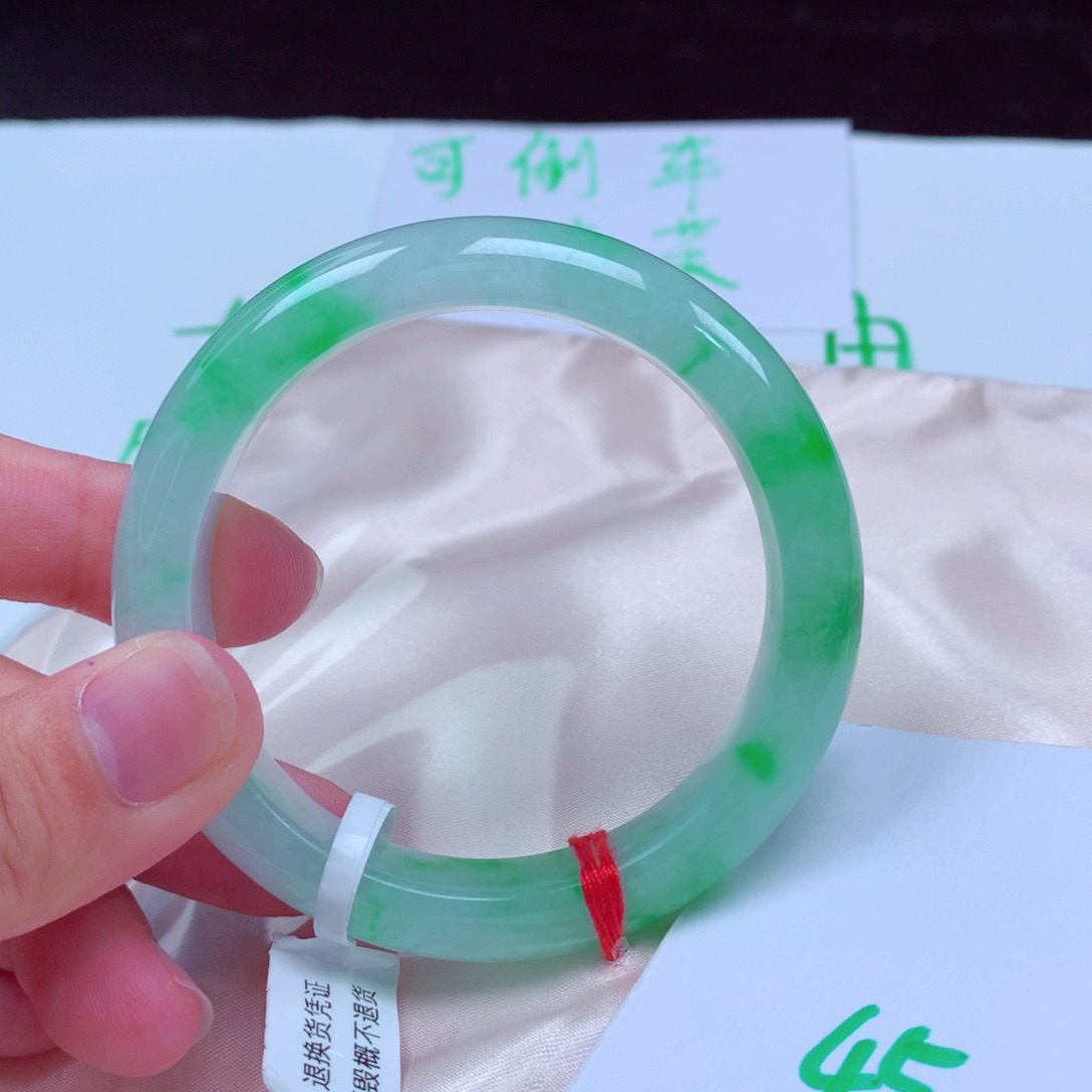 未镶嵌手镯翡翠缅甸天然A货翡翠手镯55.2