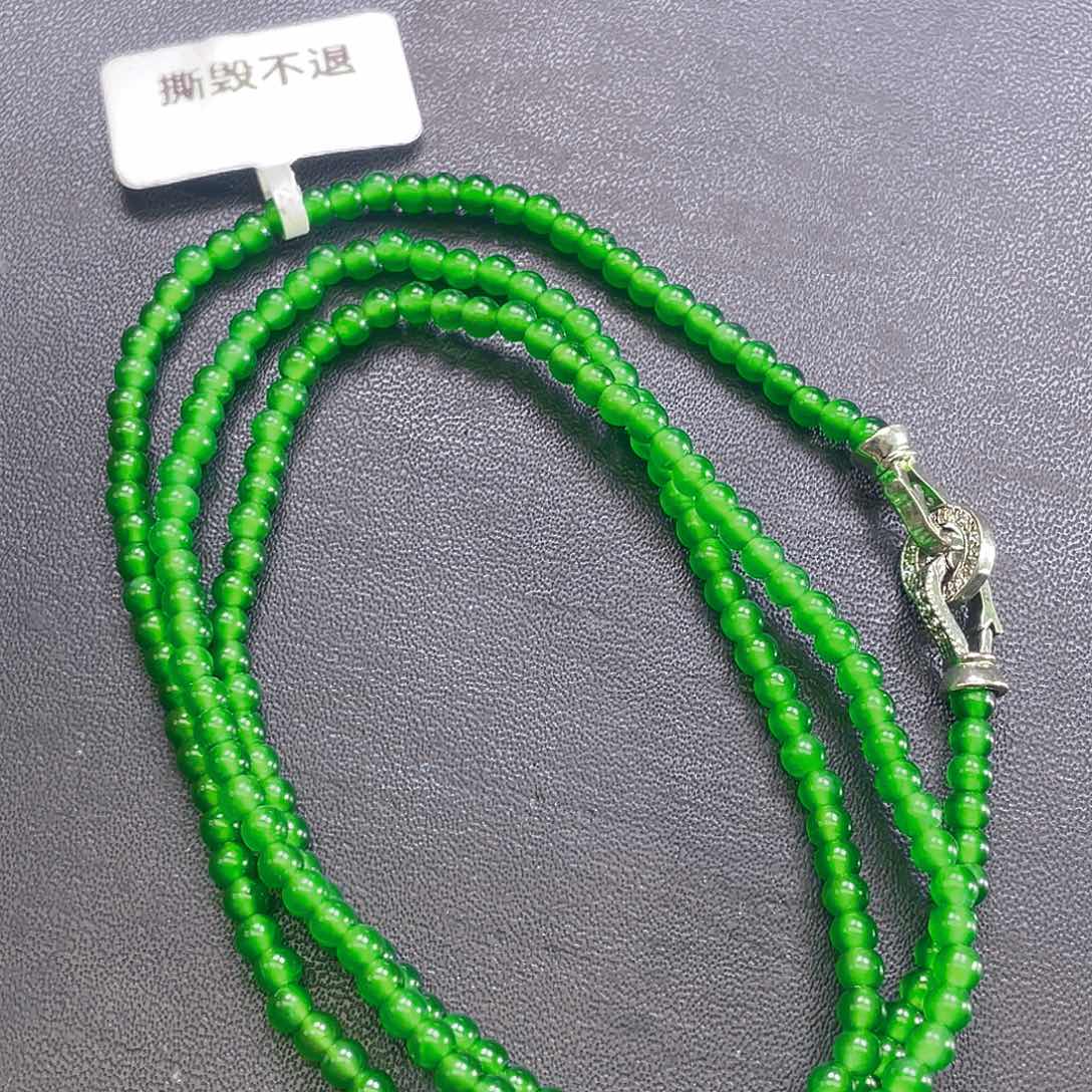 翡翠未镶嵌颈饰天然A货翡翠卡3