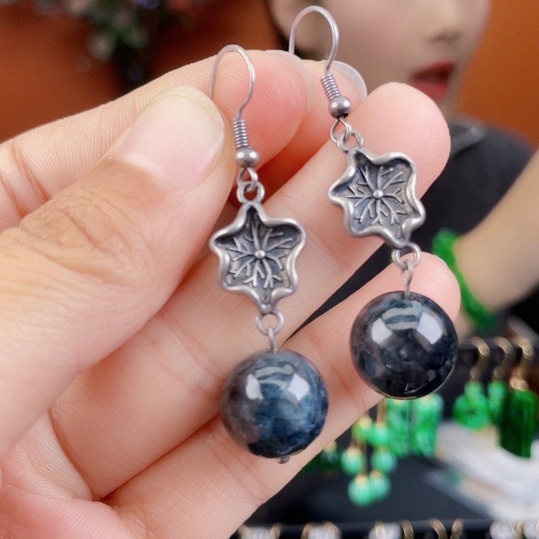 翡翠未镶嵌耳饰饰品