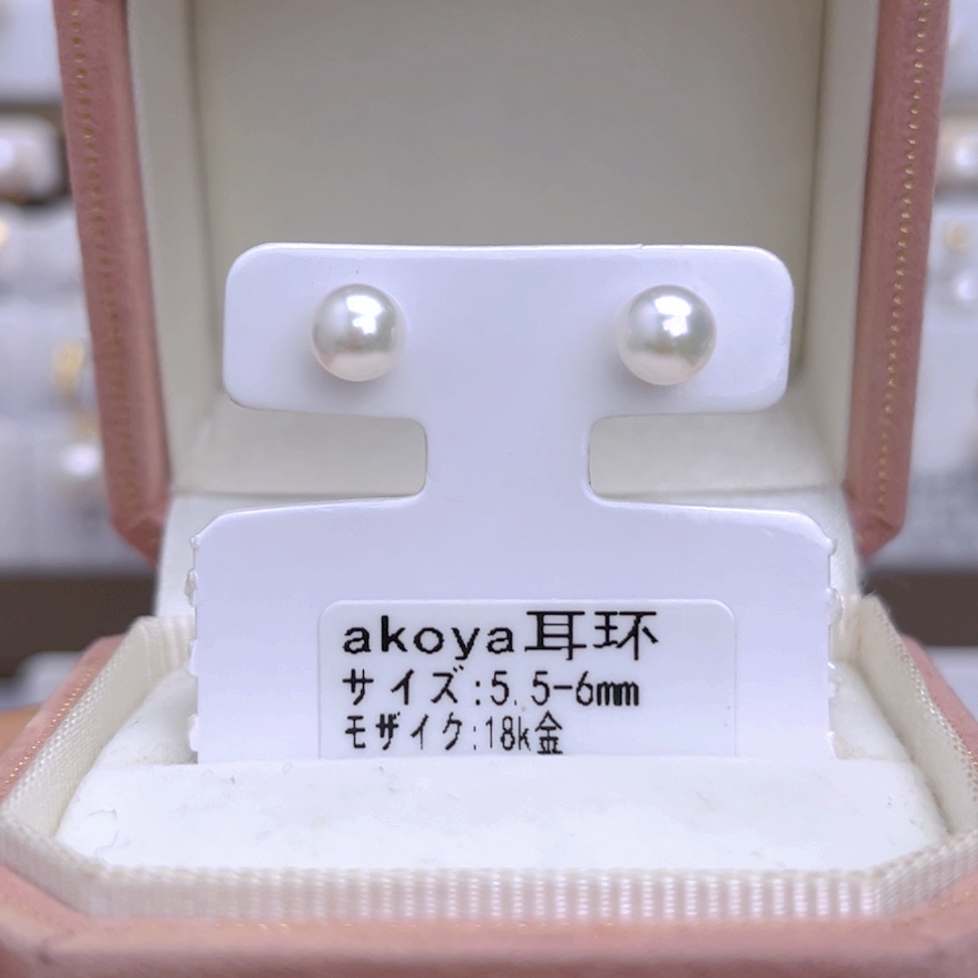 海水珍珠耳饰18K金镶嵌