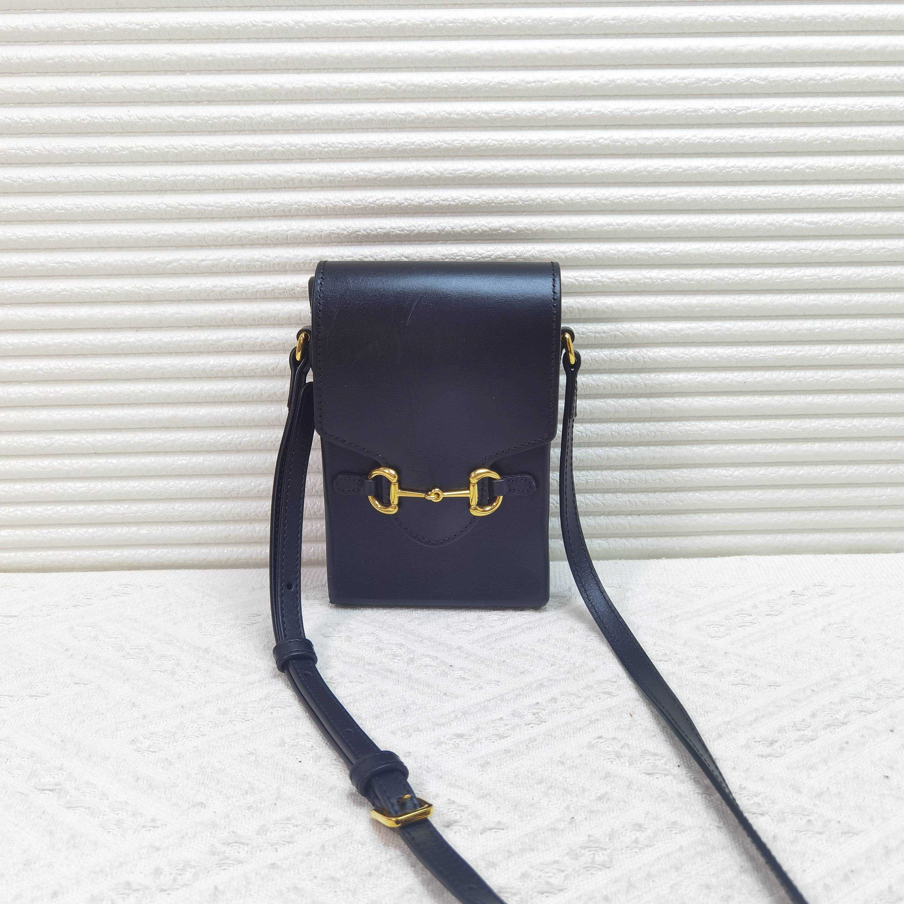 99新 GUCCI/古驰 [美王专属] 古驰1955马衔扣手机包斜挎包