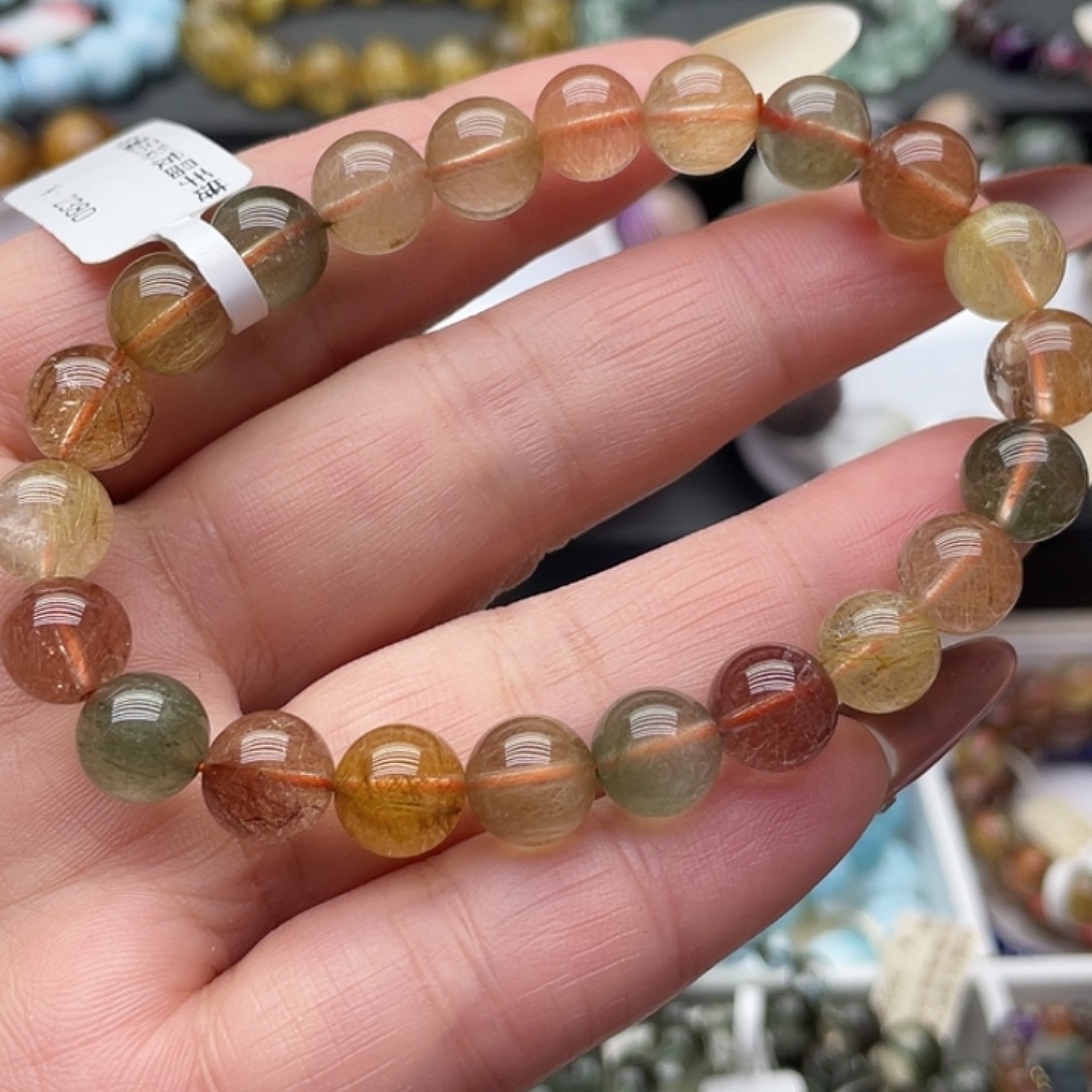 烟晶手链未镶嵌天然手链