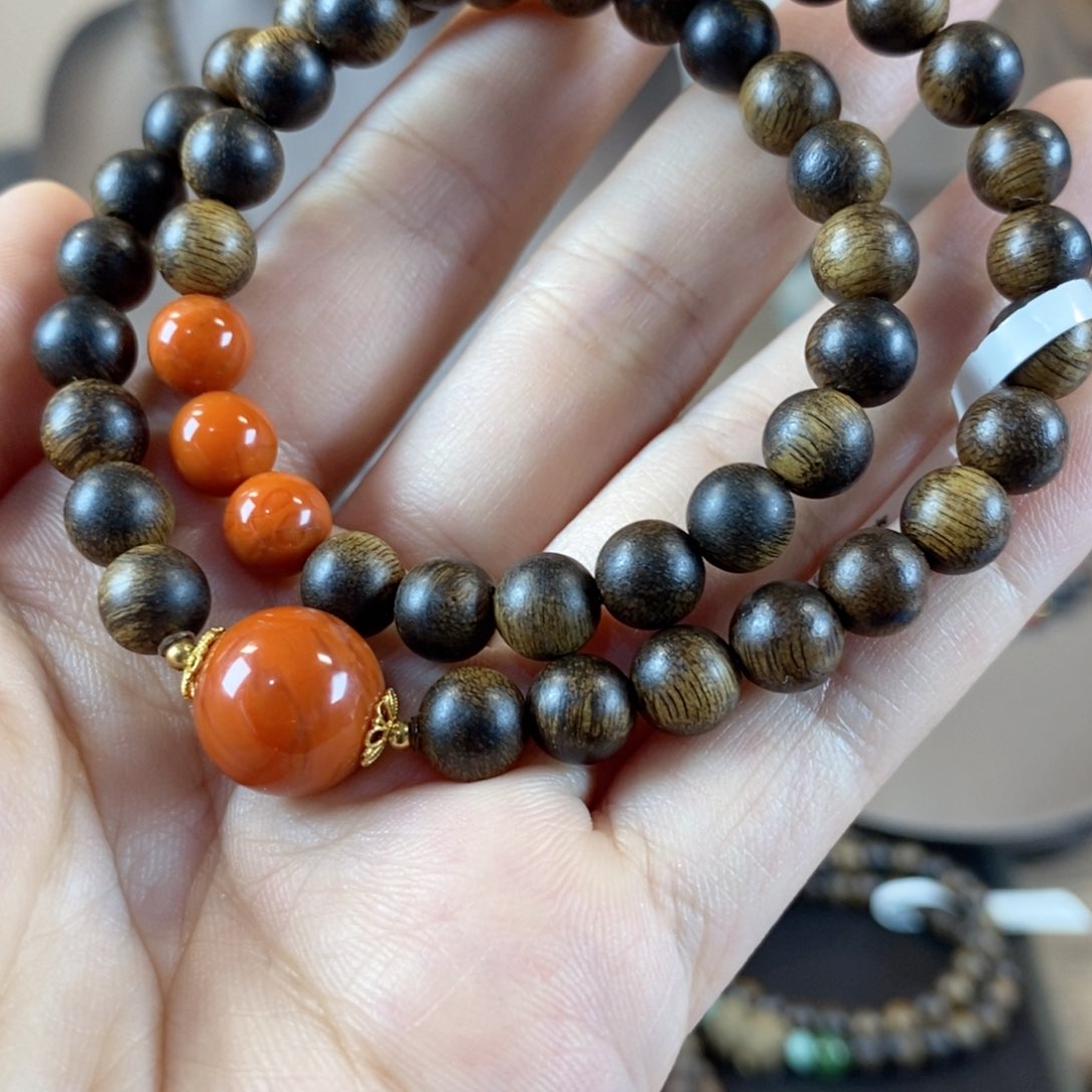沉香手串富森卡7mm双圈