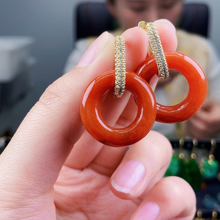 翡翠耳饰未镶嵌饰品