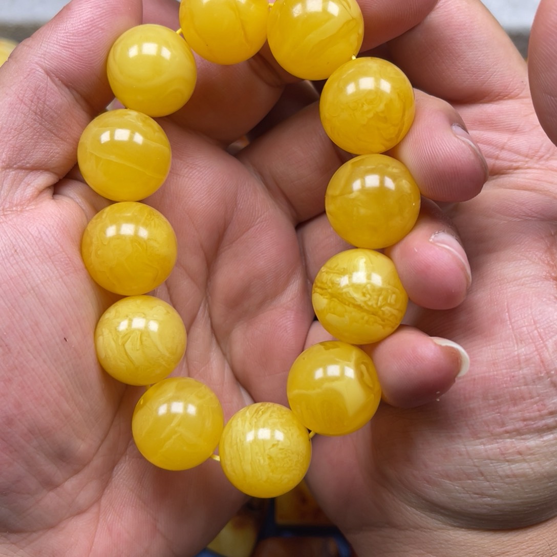 蜜蜡裸石未镶嵌2.0mm手串