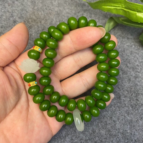 小青柠手持菩提果0.8x1.1规格，送盘玩袋 菩提根