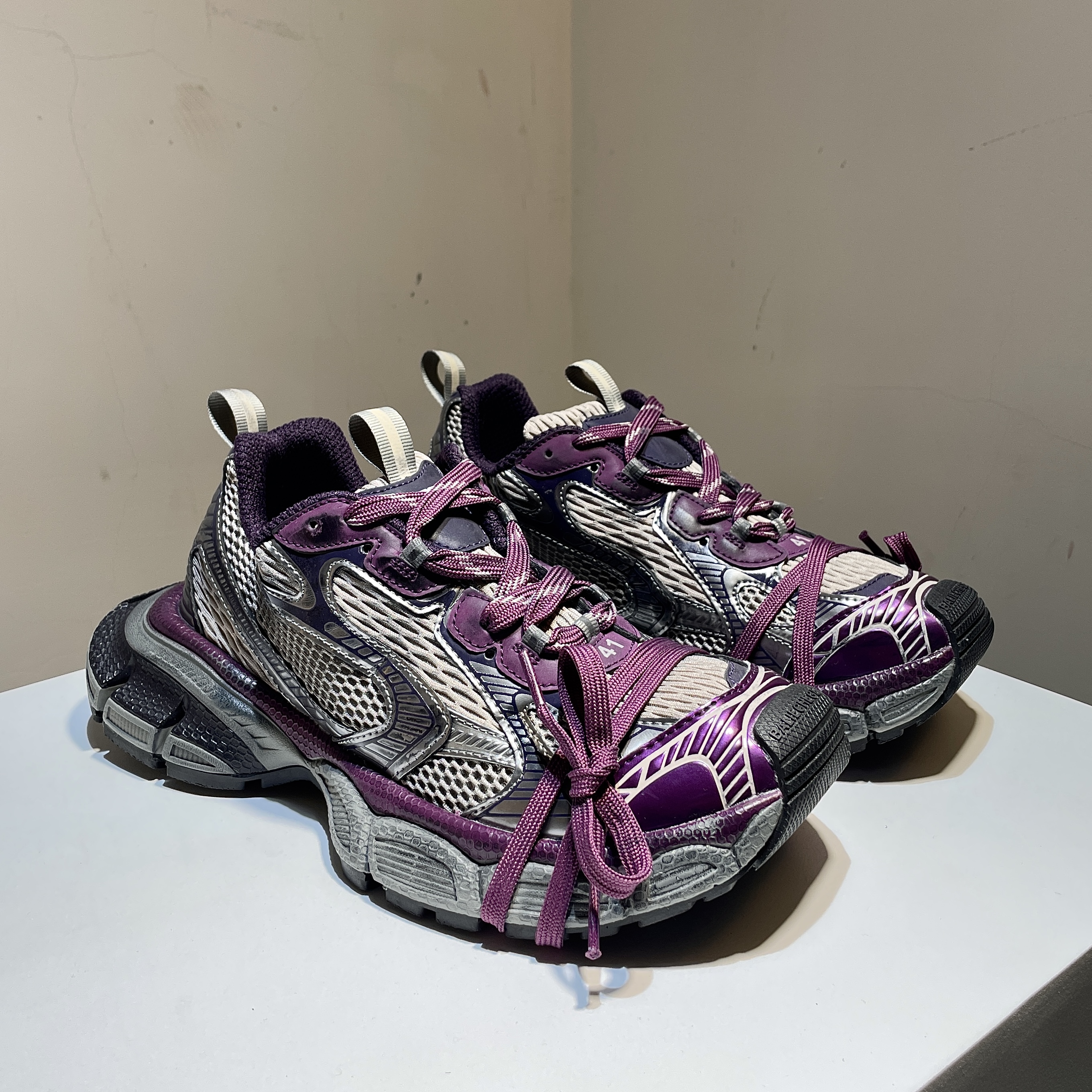 巴黎3XL老爹鞋网红款2025新款厚底增高透气炸街走秀休闲运动鞋