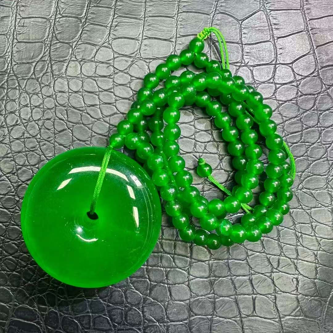 冰绿平安扣吊坠r34