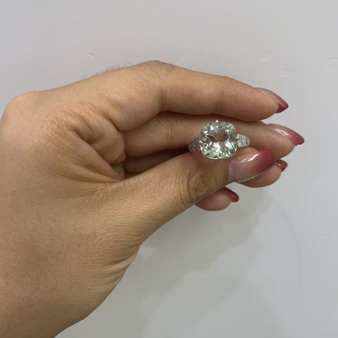 【彩宝之心】PT850铂金水晶石戒指