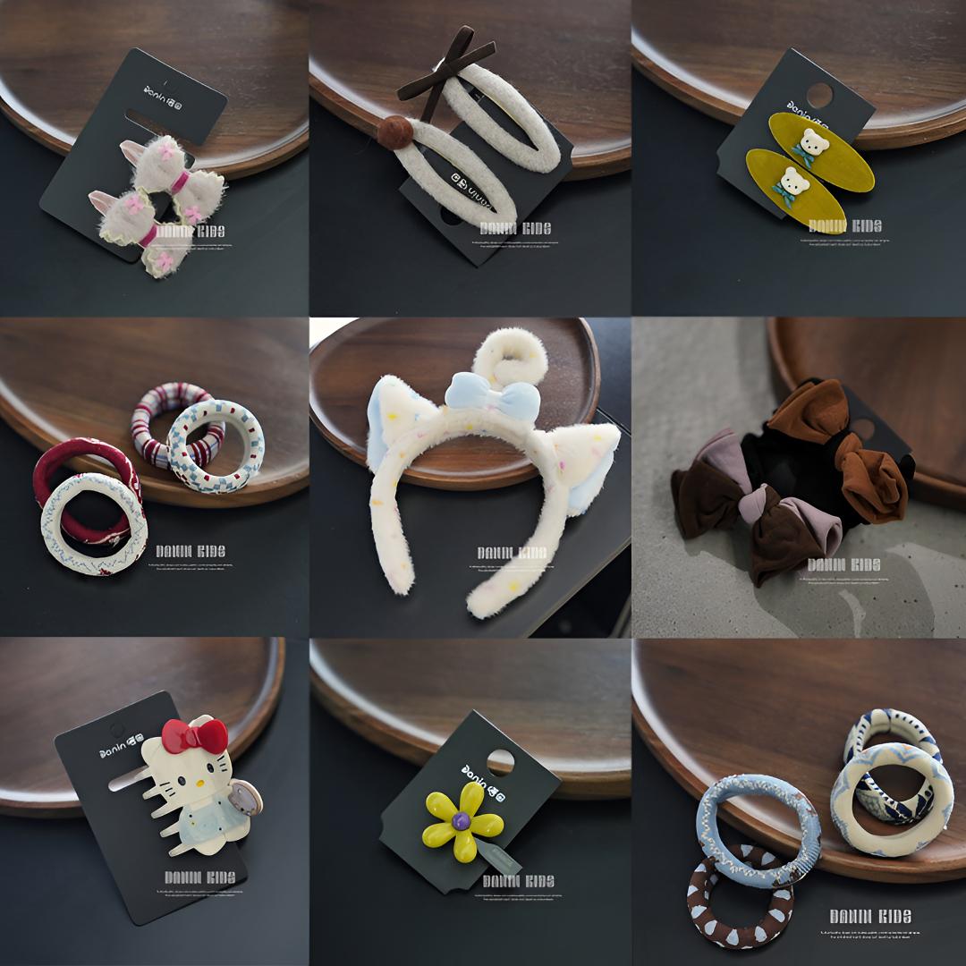 女童发饰儿童黑色气质系列发夹可爱少女ins甜美百搭韩版简约法式