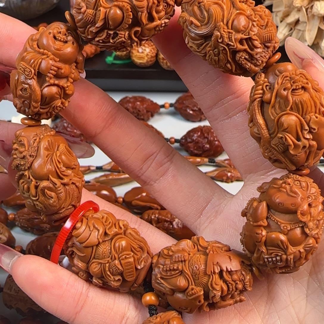 橄榄核手串/手链尺寸2.2水晶核骑兽群仙会手串