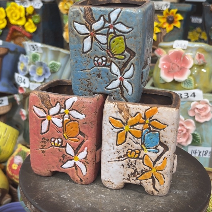 紫砂花盆粗陶材质多肉花盆