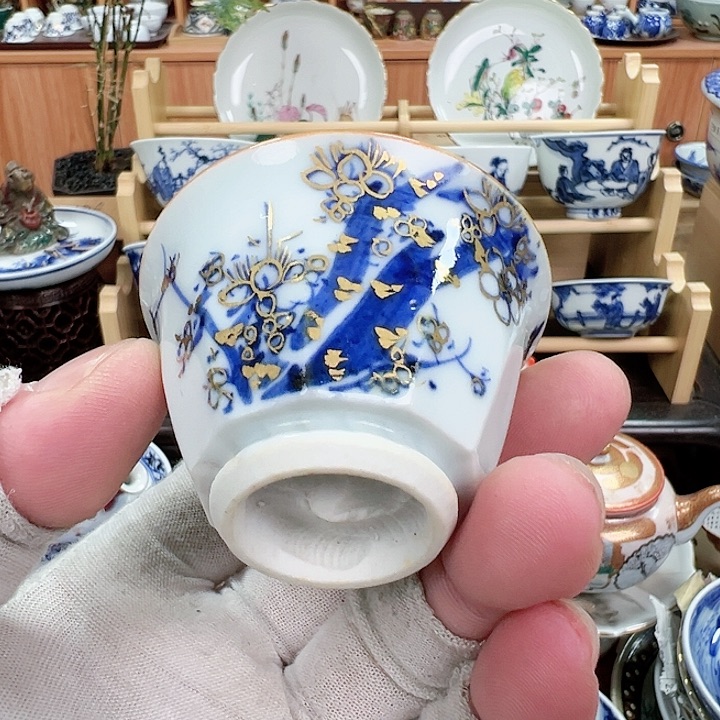 柴窑茶具茶壶原平造切面杯