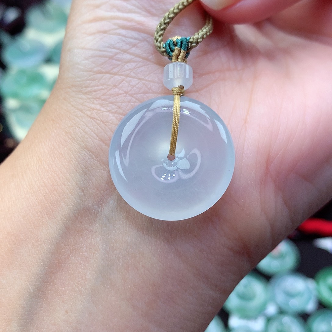 翡翠颈饰未镶嵌尺寸23.2-6.1