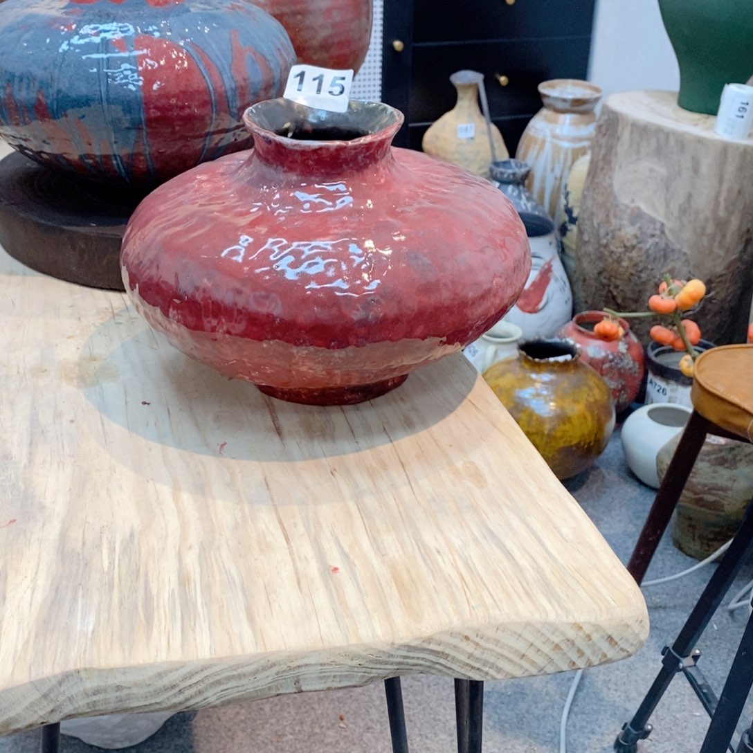 瓶景德镇手工花器 盘泥微瑕包破损不包售后