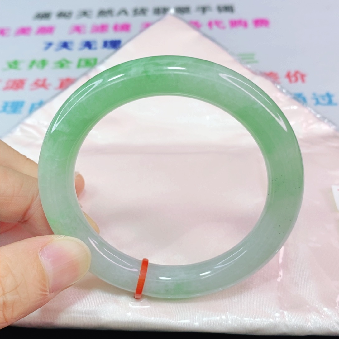 未镶嵌手镯翡翠53圈口圆条