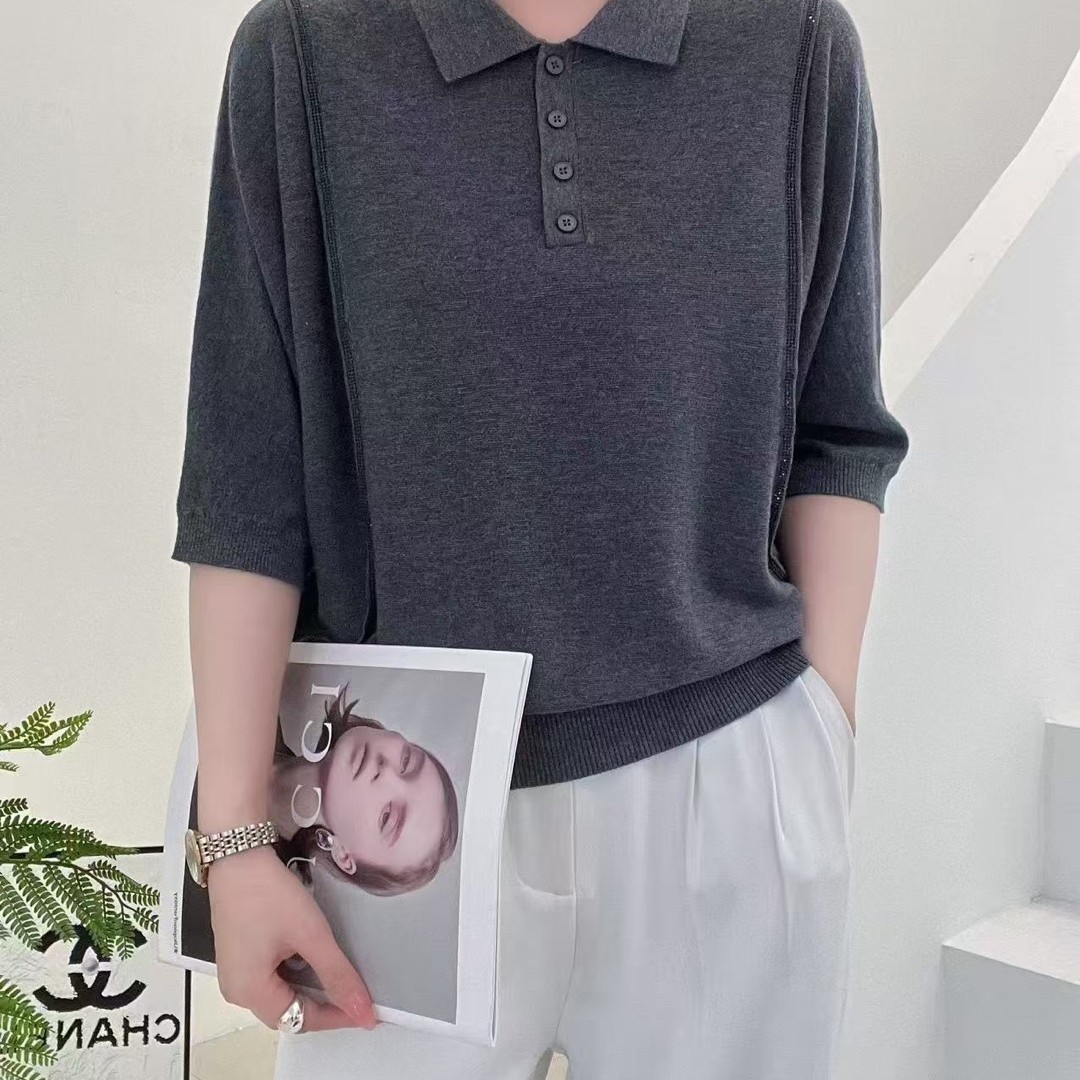 女毛针织衫甜辣国风无袖针织开衫上衣百搭polo