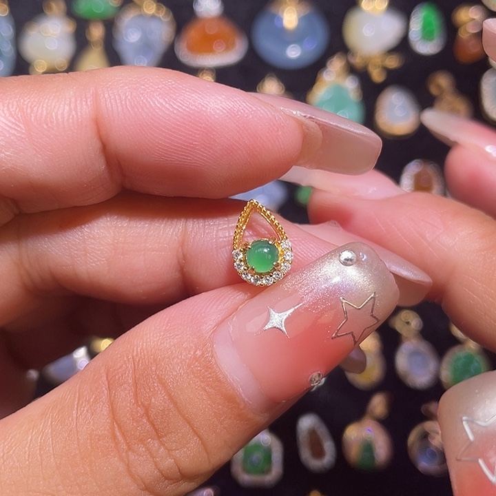 翡翠银S925镶嵌颈饰