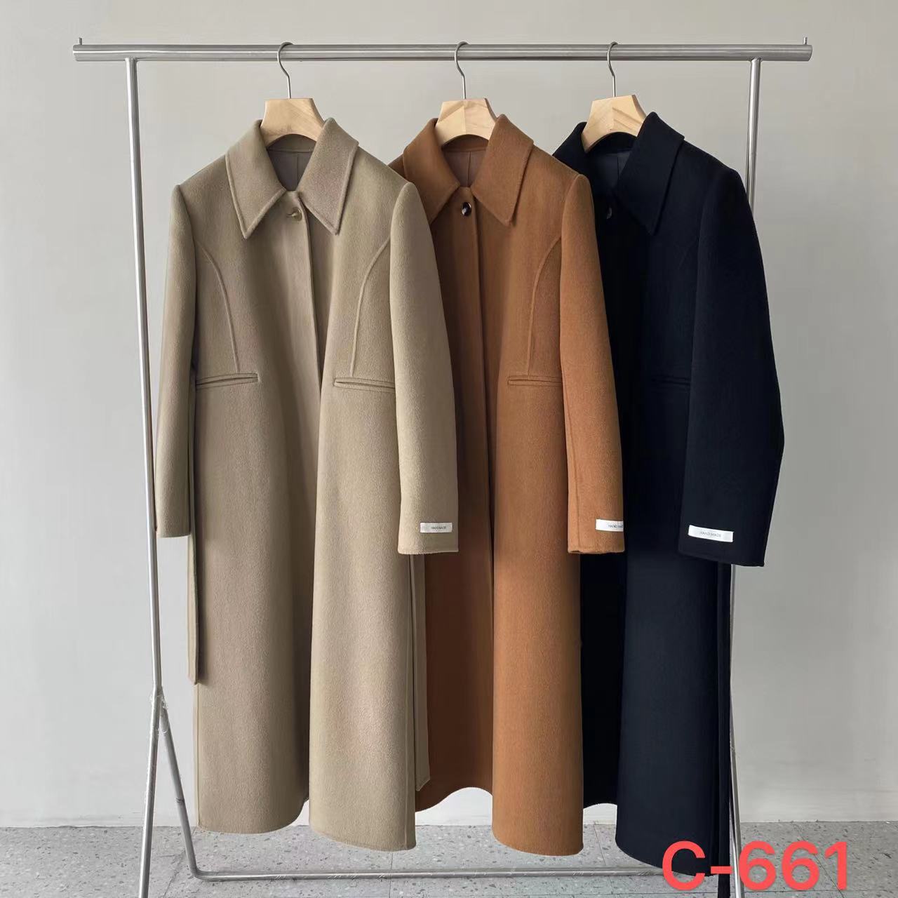 C-661两色长款大衣