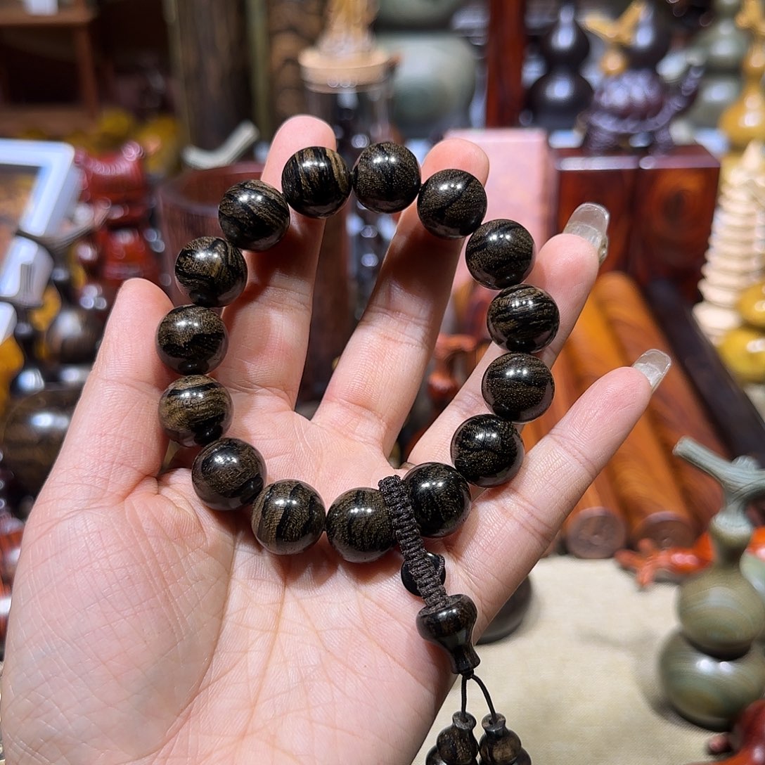 木丑**！黑柿木手串一个