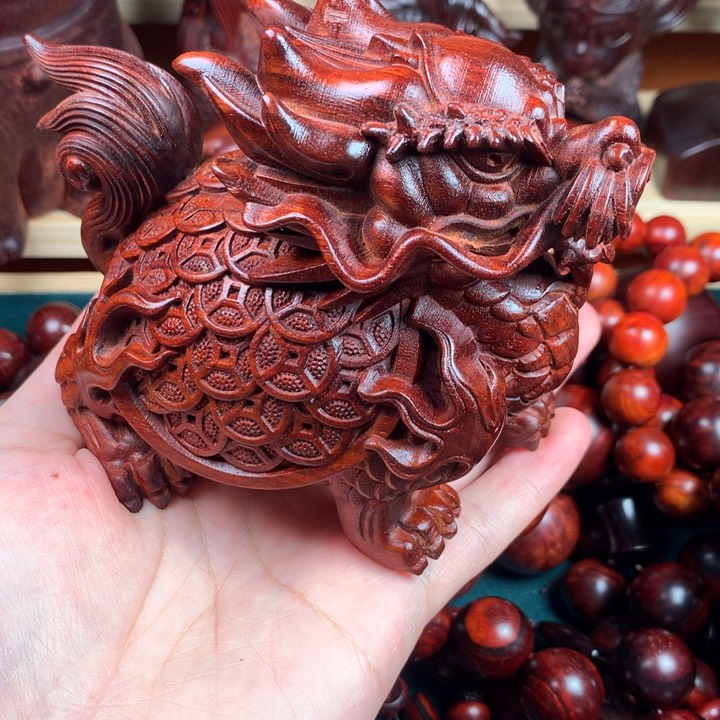 木高品质血檀金钱龟