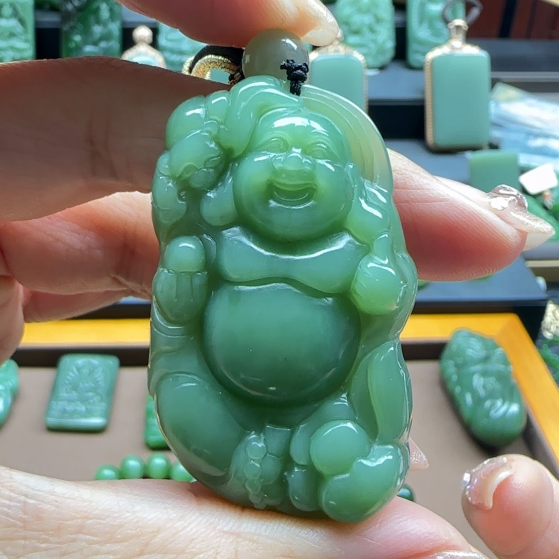 和田玉（碧玉）吊坠(不含链)未镶嵌