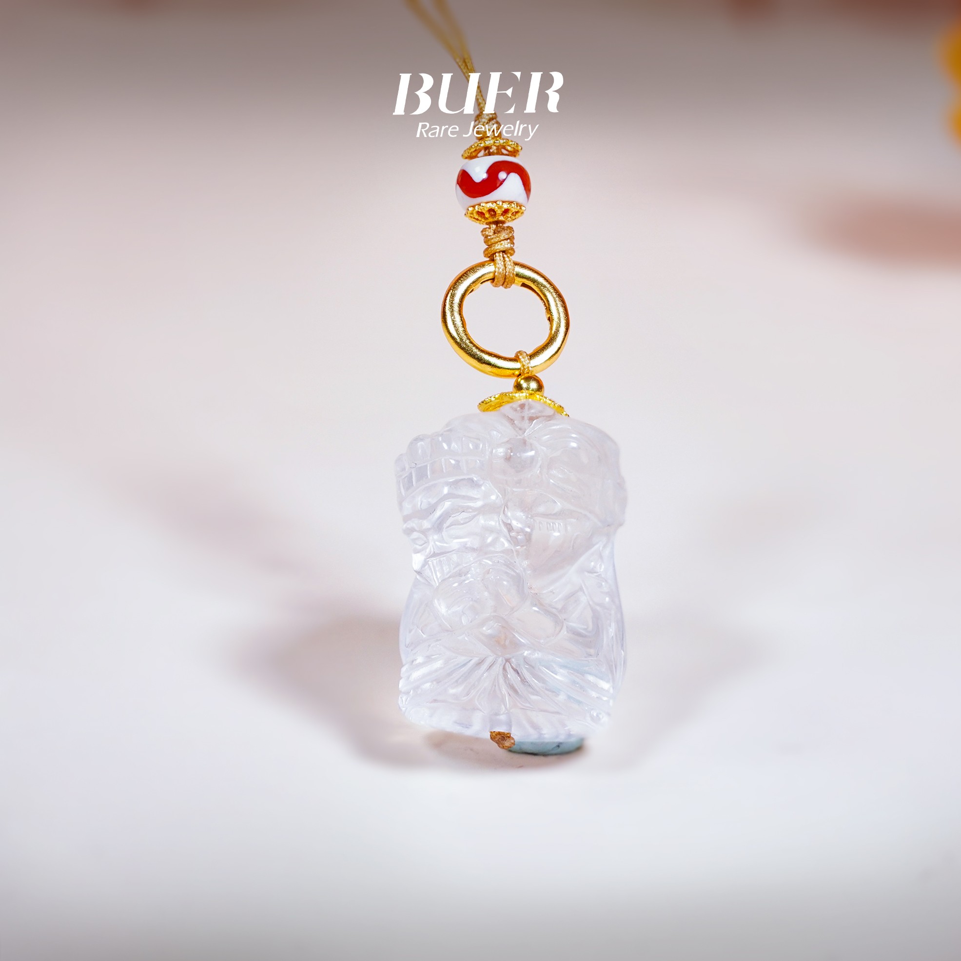 【不二】白水晶DIY扎基拉姆手机挂