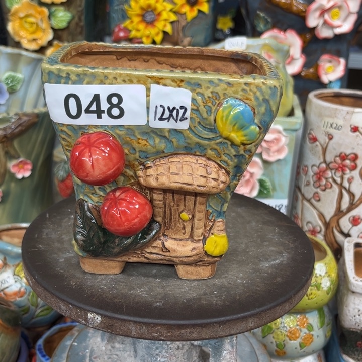 紫砂花盆粗陶材质多肉花盆