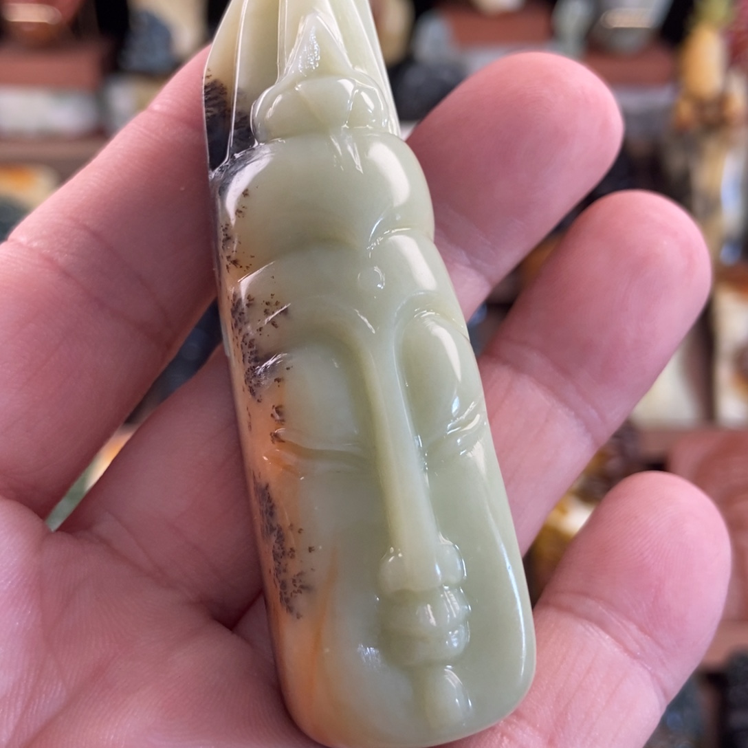 岫玉未镶嵌手把件