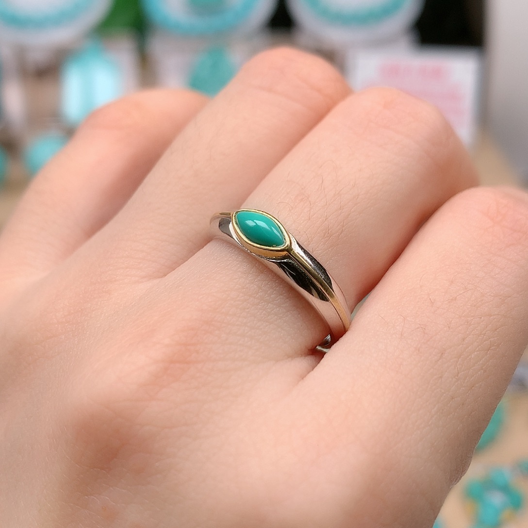 绿松石银S925镶嵌珠宝奇石